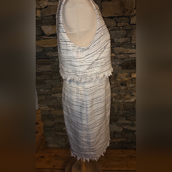 Karl Lagerfeld Cream and Black Midi Dress - Picture 9 of 11